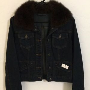Ralph Lauren fur color jean jacket